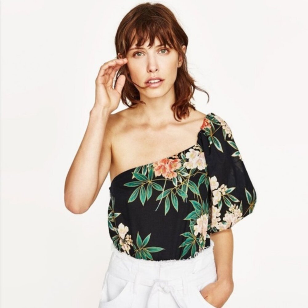 ZARA Floral Off-Shoulder Bodysuit - S - Picture 6 of 8